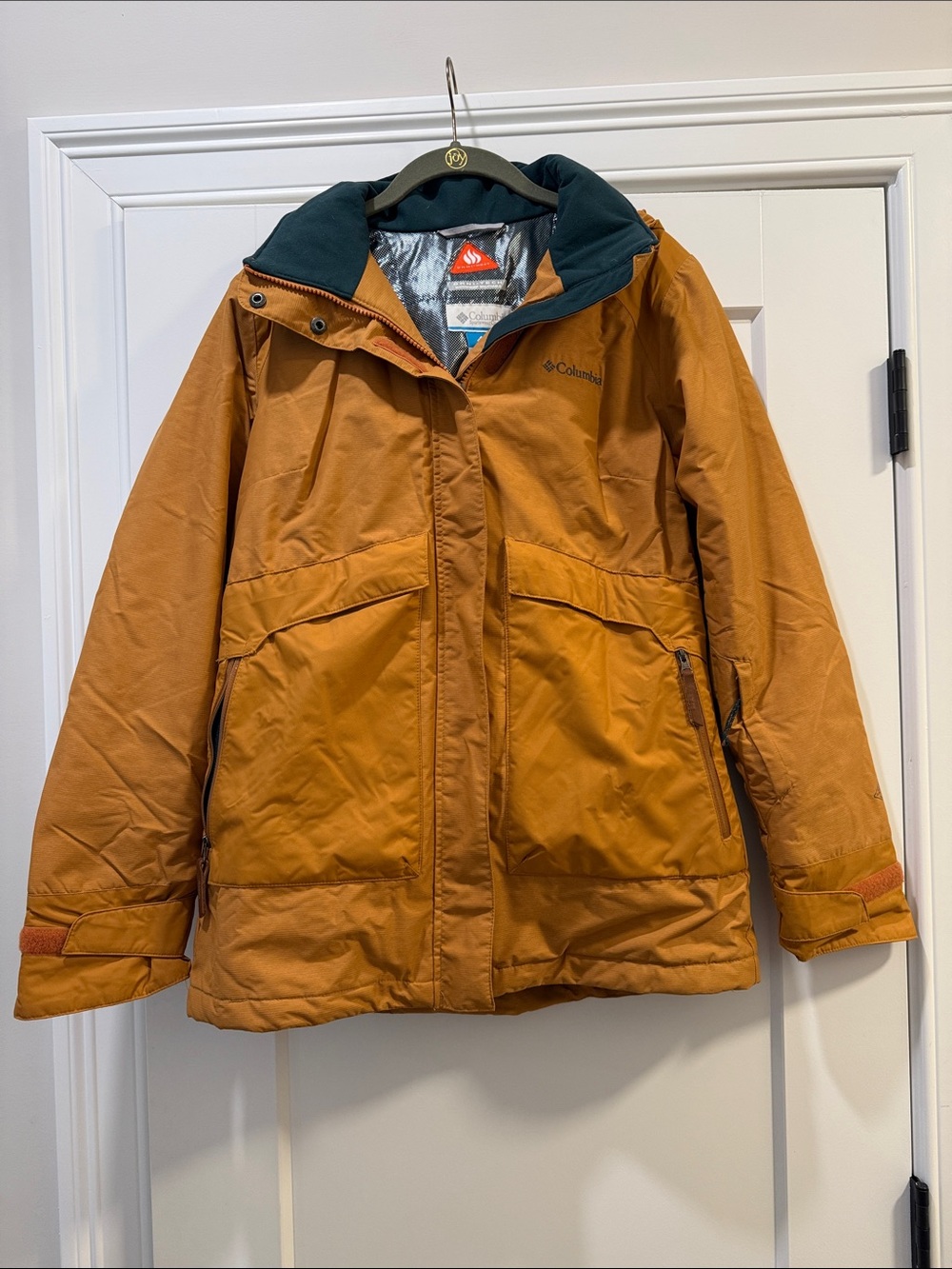 Columbia Omni-Tech Ski Jacket Orange Size Small
